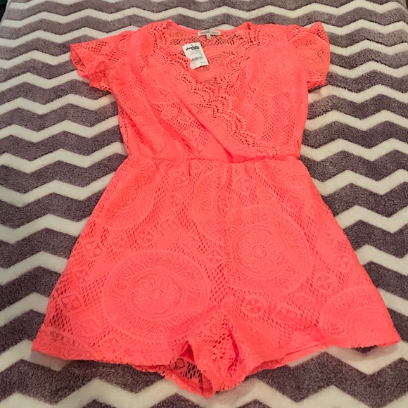 Small Neon Orange Romper