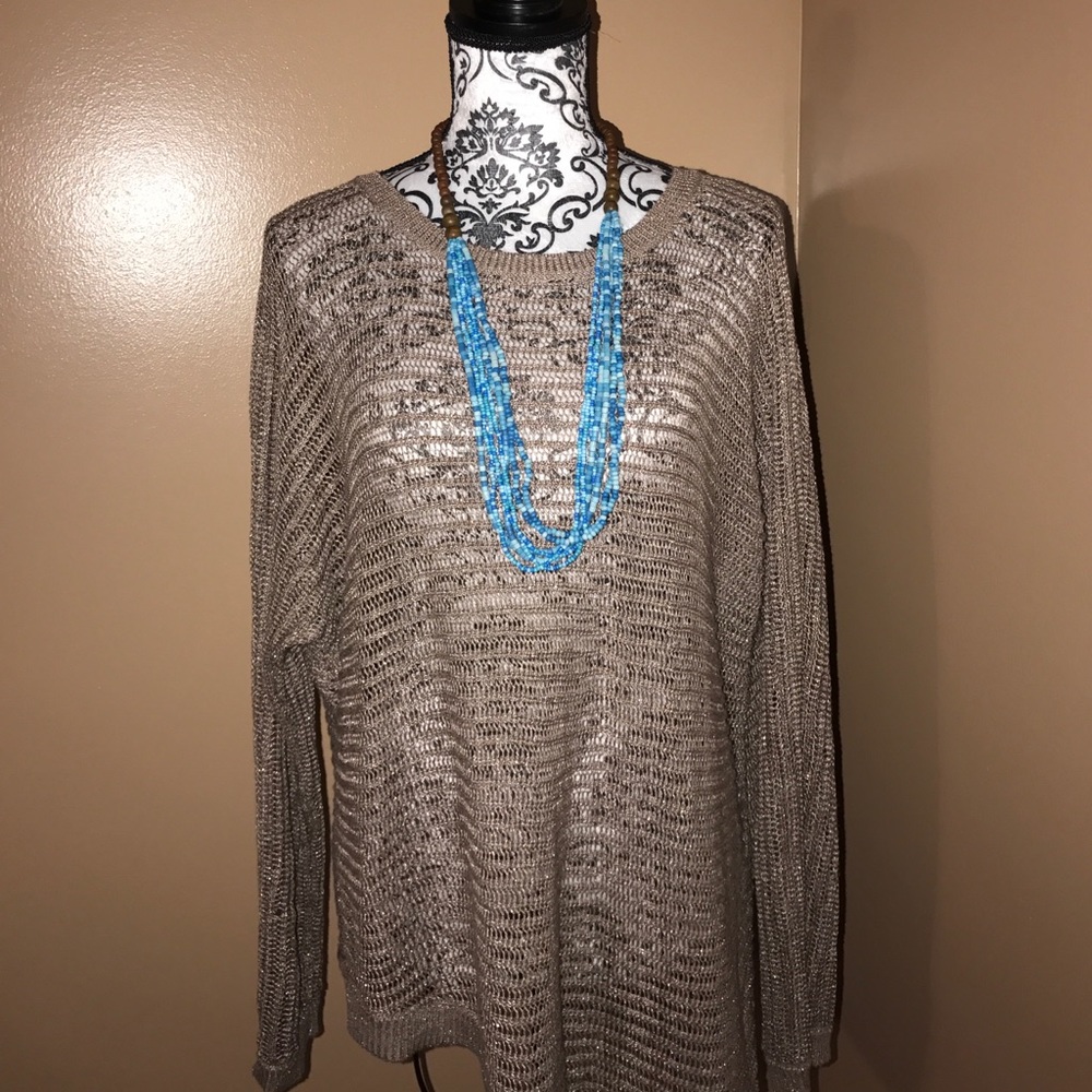 NWOT Shimmery Asymmetrical Sweater
