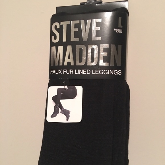 Steve Madden leggings -black-fuzzy inside