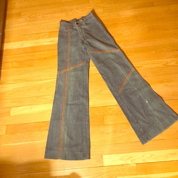Vintage rainbow flare jeans