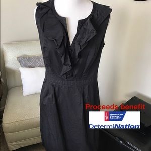 Ann Taylor Loft Classic Little Black Ruffle Dress