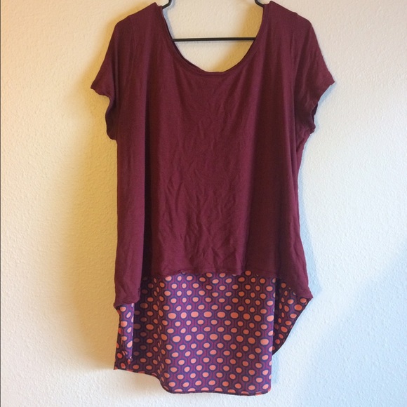High low swing back top