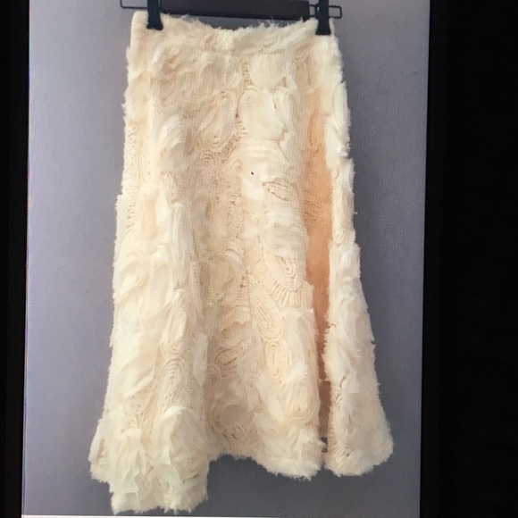 Anthropologie Tufted Blossom Skirt Size 0