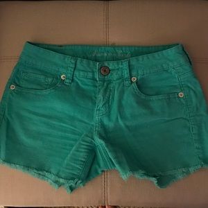American Eagle Outfitters teal corduroy shorts