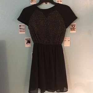 Black shirt dress