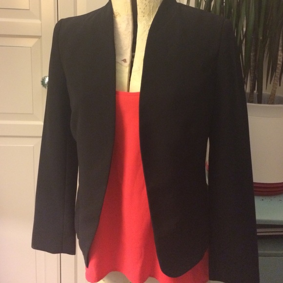 Black Donna Ricco NY Nordstrom Blazer Nehru Collar
