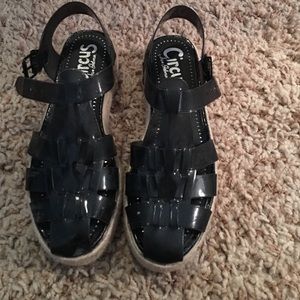 Platform jelly sandals