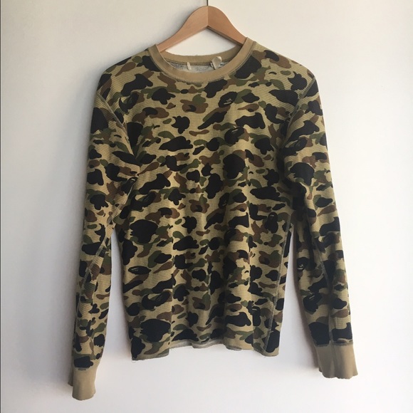 Bape camo thermal long sleeve
