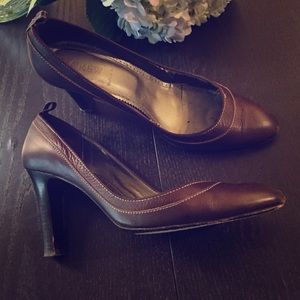 🔥 J Crew Precious brown leather J.crew heels, 8!!