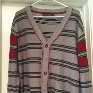 Gray with stripes cardigan
