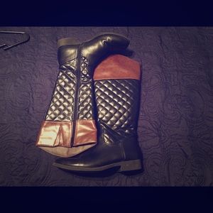 Apt 9 Black & Brown Riding Boots Size 7.5