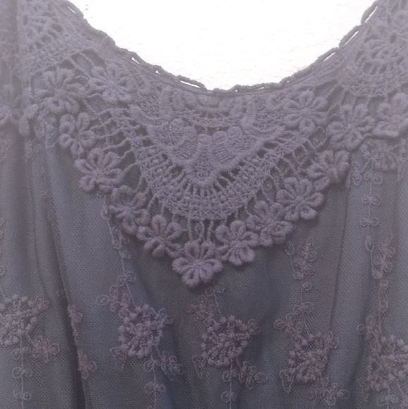 Blue knee length dress