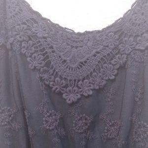 Blue knee length dress