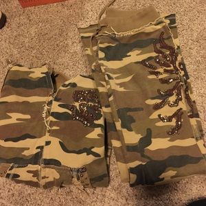 MISS ME camo sweat suit