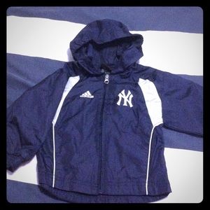 Boys Adidas NY Yankees windbreaker jacket sz 2T