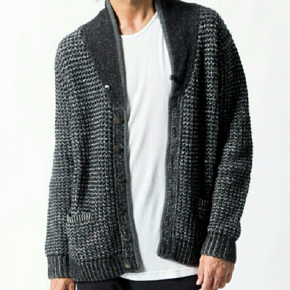 NWT RAG /& BONE NEIMAN MARCUS TARGET Cardigan Sweater Gray /& Black Wool SIZE L