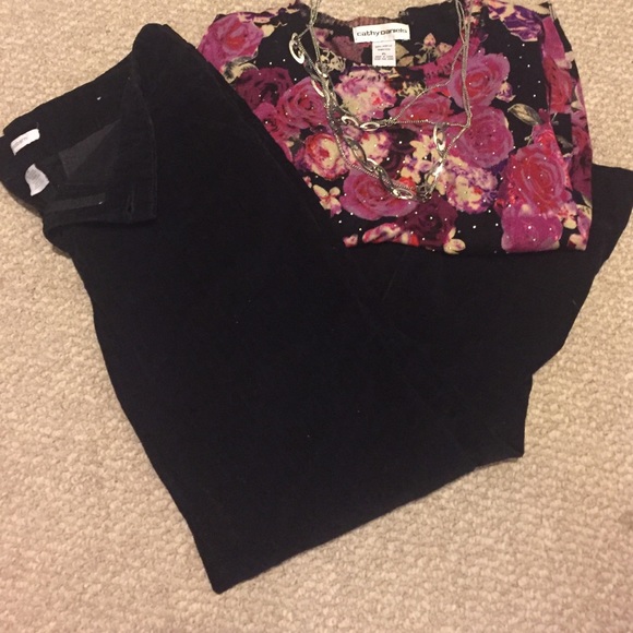 Black corduroy pants