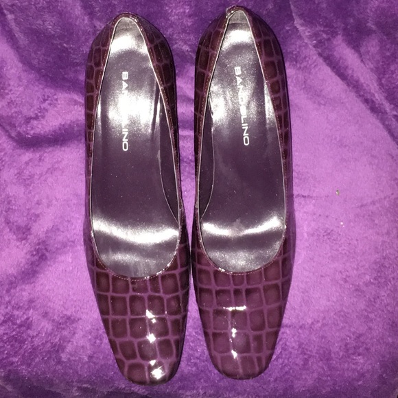 Bradolino Croco-Patent Leather Purple Pumps
