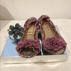 Madden girl floral peep toe flats
