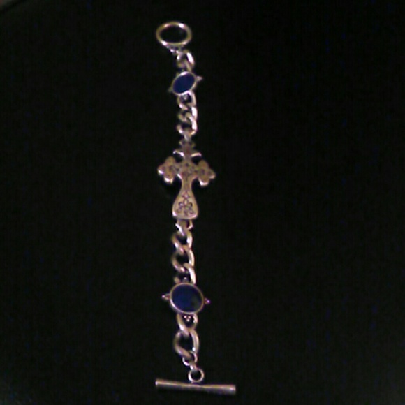 Lucky brand silver-tone cross bracelet