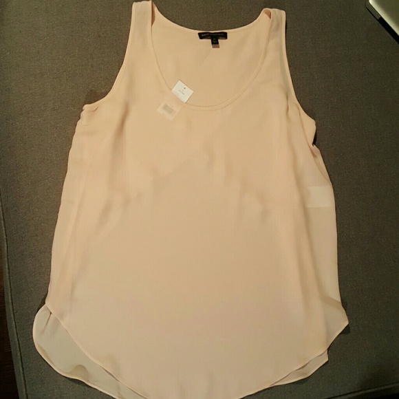 Soft Pink Cross Back Flowy Tank Banana Republic