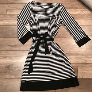 Laundry by Design striped dress with waist tie