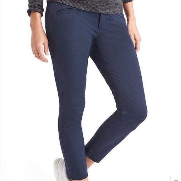 Gap Maternity 🤰navy blue stretch ankle pants 10