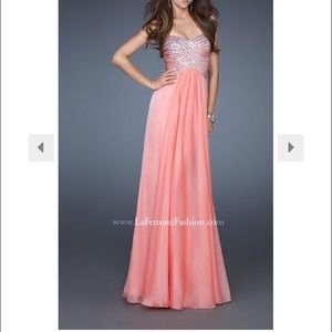 La Femme Coral Dress #18342