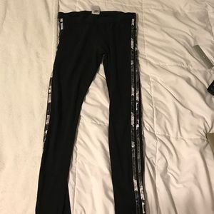 Adidas Neo cotton leggings with floral stripes