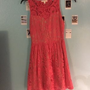 Pink lace dress