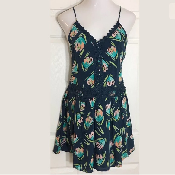 LC Lauren Conrad Lace Trim Spaghetti Strap Dress - Picture 2 of 8