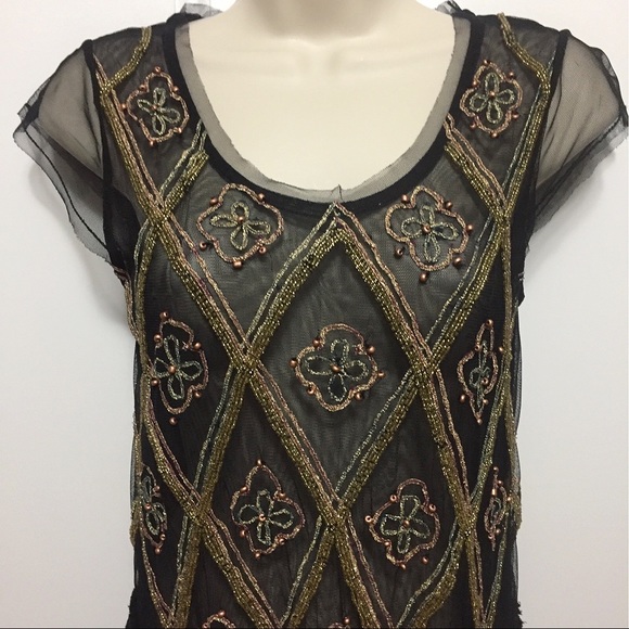 Free People Embellished Mesh Party Dress - Picture 2 of 5