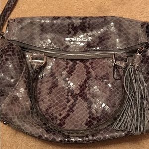Grey Snakeskin Michael Kors Purse