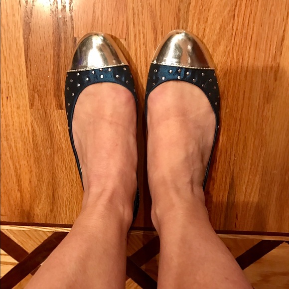Ballet Flats - navy & gold - Picture 2 of 4