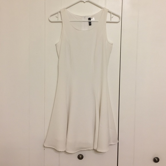 Divided white dress
