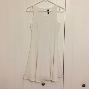 Divided white dress