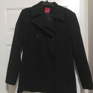 Charcoal gray wool pea coat