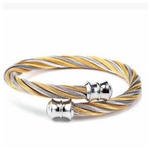 Charriol Celtic Grey and Gold Bangle