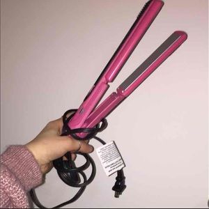 Pink hair straightener