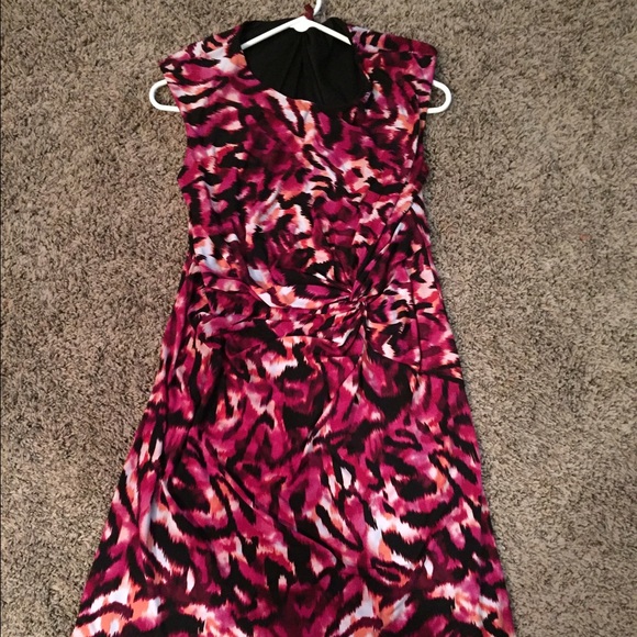 Fuchsia and Black Dress