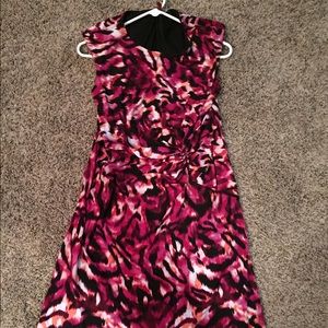 Fuchsia and Black Dress