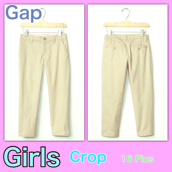 🎀 New Girls Crop adjustable khakis Sz 10Plus🎀 - Picture 3 of 4
