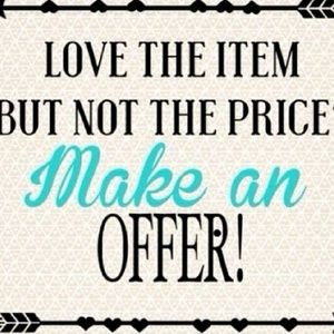 Love the item, but not the price? Make an offer!
