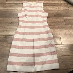 J.Crew striped dress with front pleat