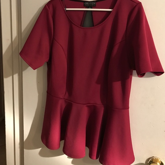 Forever 21 plus top 2x peplum