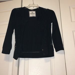 Black lace sweater