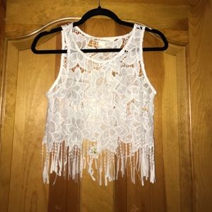 coachella lace crop top