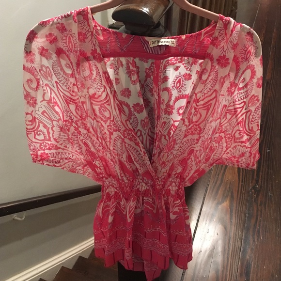 Pink patterned blouse - Picture 1 of 3