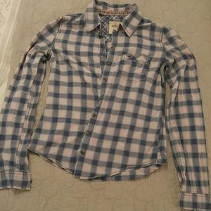 Hollister Women's Plaid Button Down Shirt Size S
