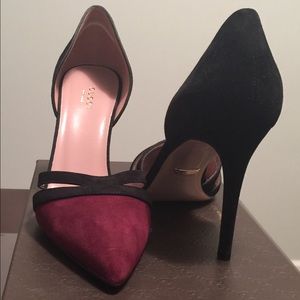 Gucci Suede High Heel Pumps